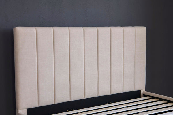Bed Frame & Mattress Bundle (Super King, King, Queen) - Camilla Coastal Luxe (Beige Linen)