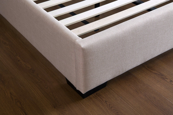 Bed Frame & Mattress Bundle (Super King, King, Queen) - Camilla Coastal Luxe (Beige Linen)