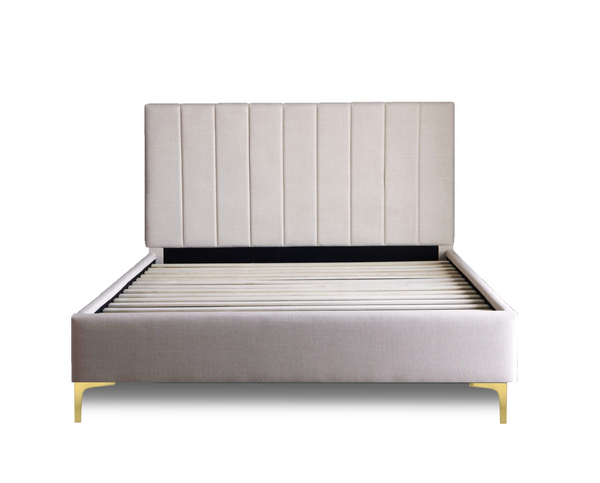 Bed Frame (Super King, King, Queen) - Camilla Coastal Luxe (Beige)