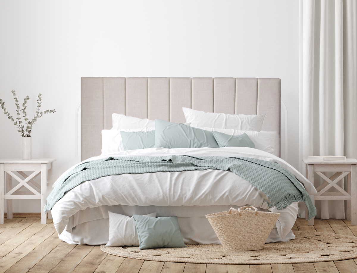 Bed Frame & Mattress Bundle (Super King, King, Queen) - Camilla Coastal Luxe (Beige Linen)