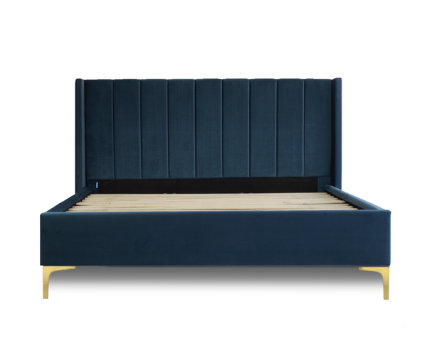 Bed Frame and Mattress Bundle (Super King, King, Queen, Double) - Mayfair Blue Velvet Bundle