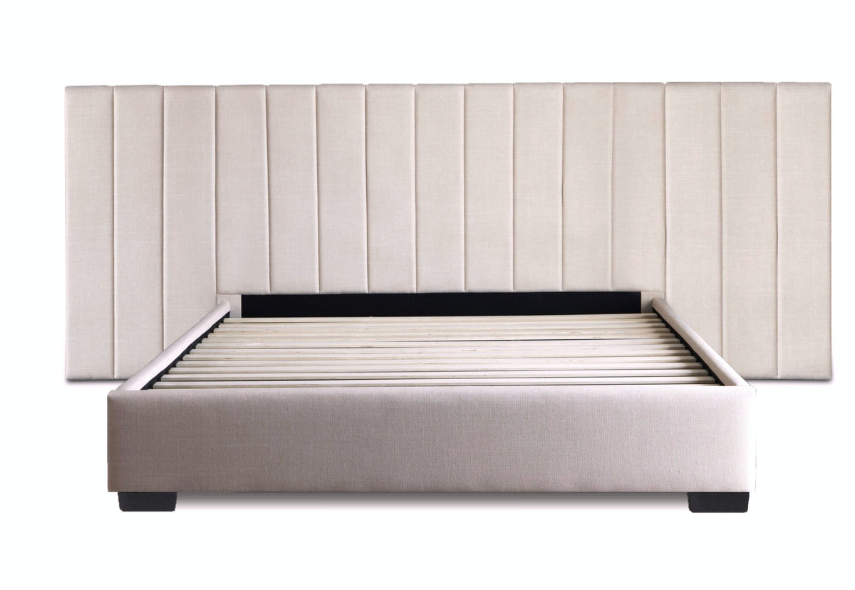 Extended Bed Frame (Super King, King, Queen) - Camilla Coastal Luxe (Beige)