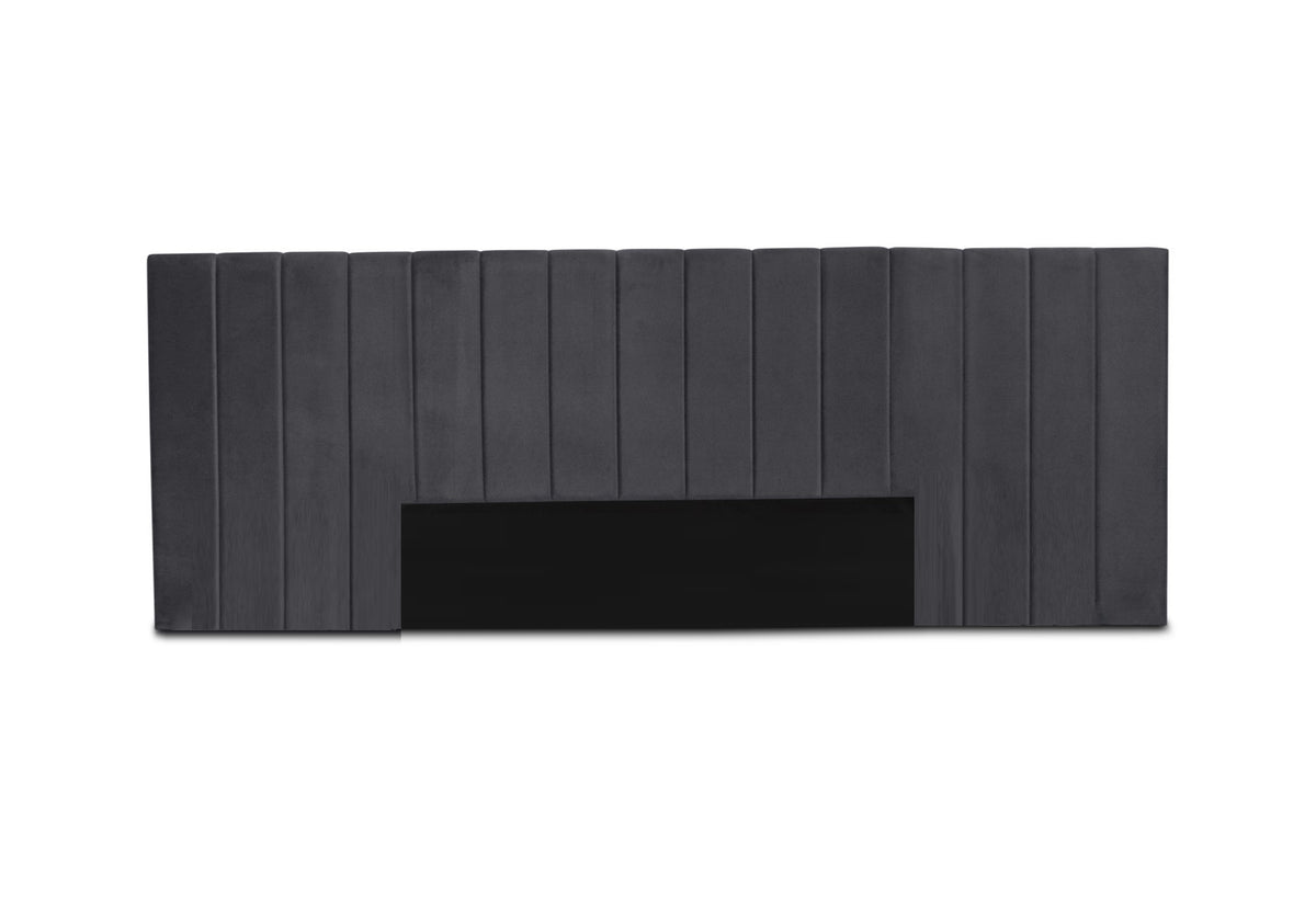 Extended Headboard (Super King, King, Queen, Double) - Mayfair Charcoal Velvet