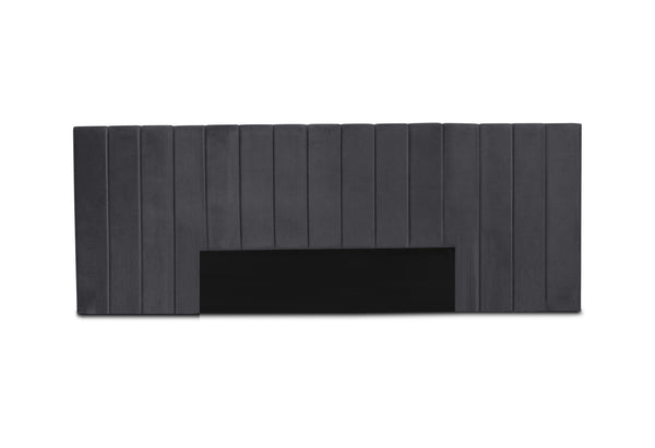 Extended Headboard (Super King, King, Queen, Double) - Mayfair Charcoal Velvet