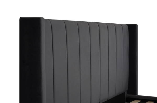 Bed Frame and Mattress Bundle (Super King, King, Queen, Double) - Mayfair Charcoal Velvet Bundle