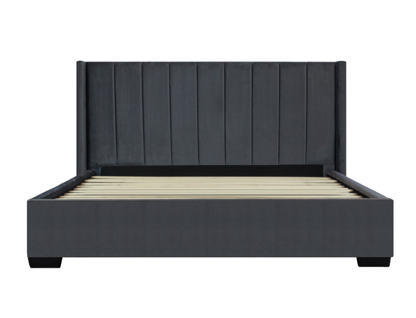Bed Frame and Mattress Bundle (Super King, King, Queen, Double) - Mayfair Charcoal Velvet Bundle
