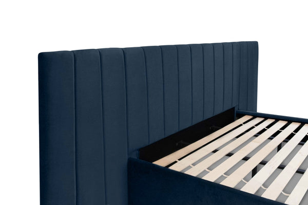 Extended Bed Frame (Super King, King, Queen, Double) - Mayfair Blue Velvet