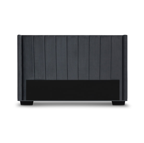 Bed Head Winged Headboard (Super King, King, Queen, Double) - Mayfair Charcoal Velvet