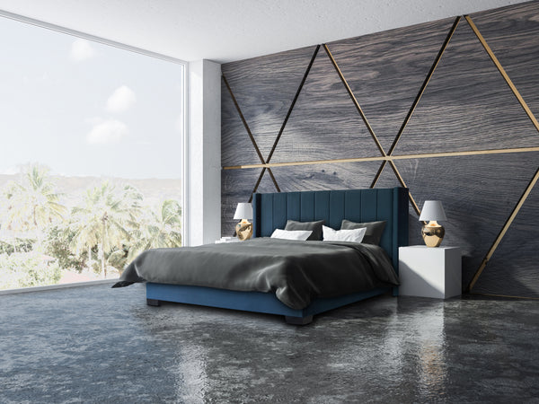 Bed Frame (Super King, King, Queen, Double) - Mayfair Blue Velvet