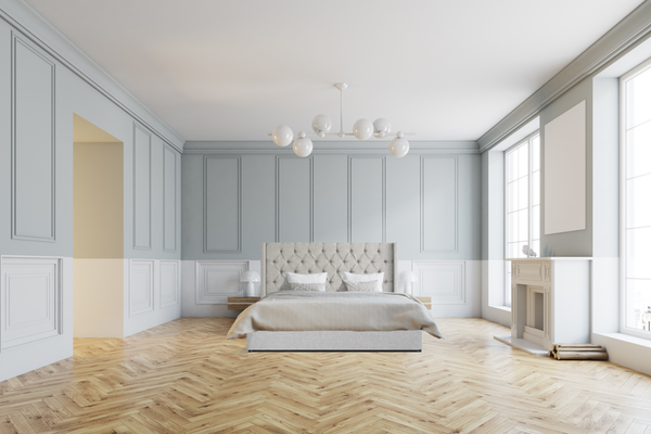 Bed Frame (Super King, King, Queen) - Milano Royale (Light Grey Fabric)