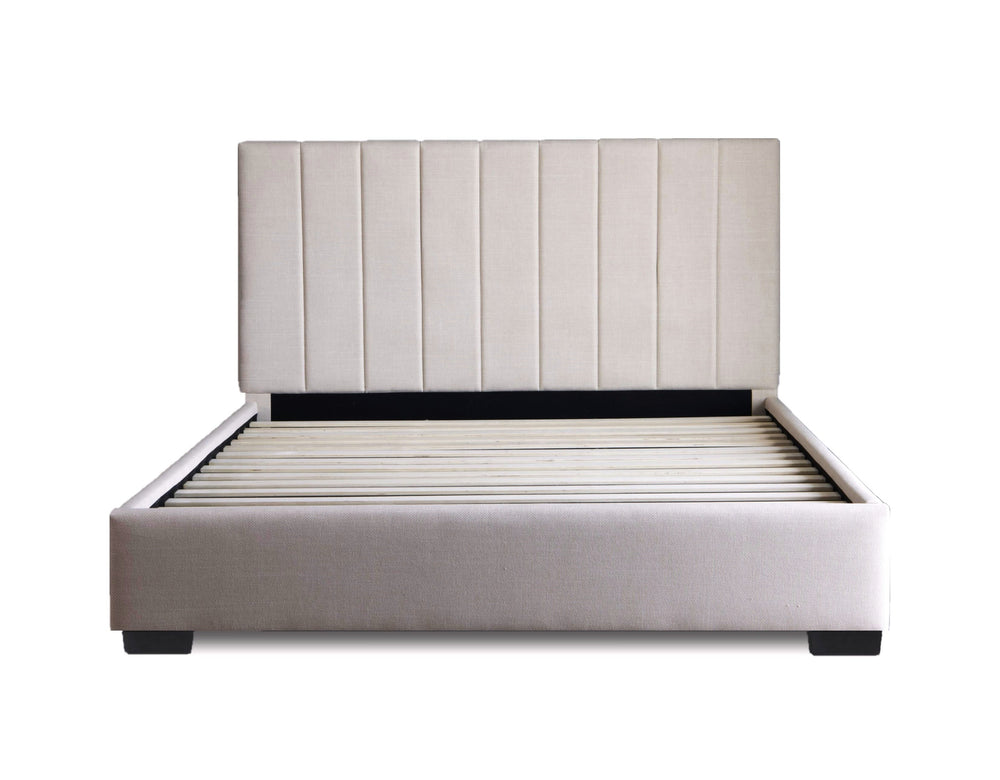 Bed Frame (Super King, King, Queen) - Camilla Coastal Luxe (Cream Linen)
