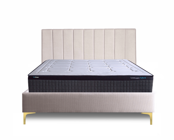Bed Frame & Mattress Bundle (Super King, King, Queen) - Camilla Coastal Luxe (Beige Linen)