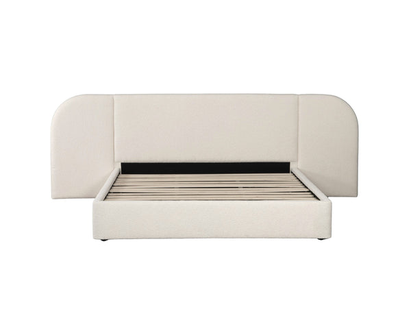 Extended Bed Frame & Mattress Bundle (Super King, King, Queen) - Sophie Ivory Bouclé