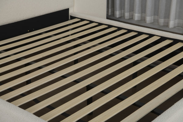 Extended Bed Frame & Mattress Bundle (Super King, King, Queen) - Sophie Ivory Bouclé