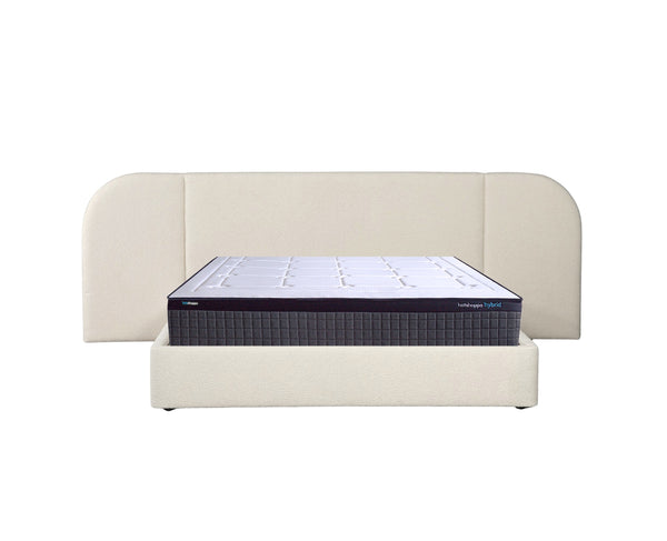 Extended Bed Frame & Mattress Bundle (Super King, King, Queen) - Sophie Ivory Bouclé