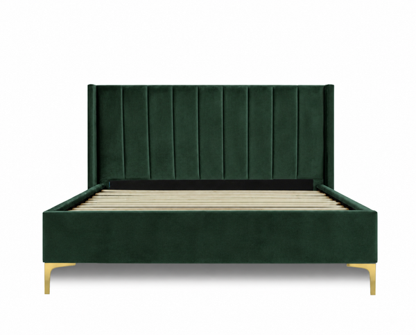 Bed Frame and Mattress Bundle (Super King, King, Queen) - Mayfair Green Velvet Bundle