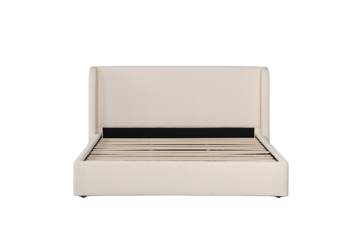 Winged Bed Frame (Super King, King, Queen) - Sophie Warm-Ivory Bouclé