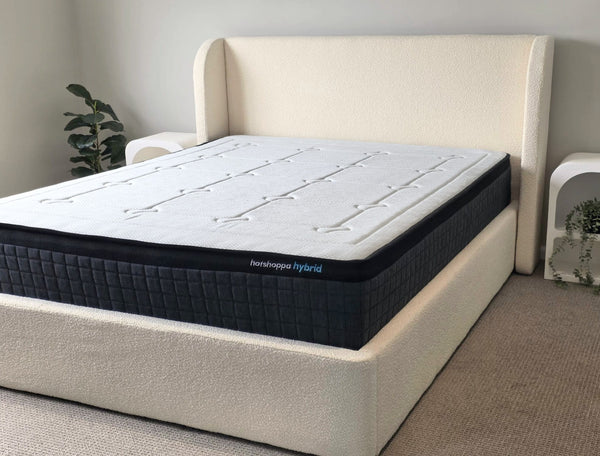 Winged Bed Frame & Mattress Bundle (Super King, King, Queen) - Sophie Warm-Ivory Bouclé