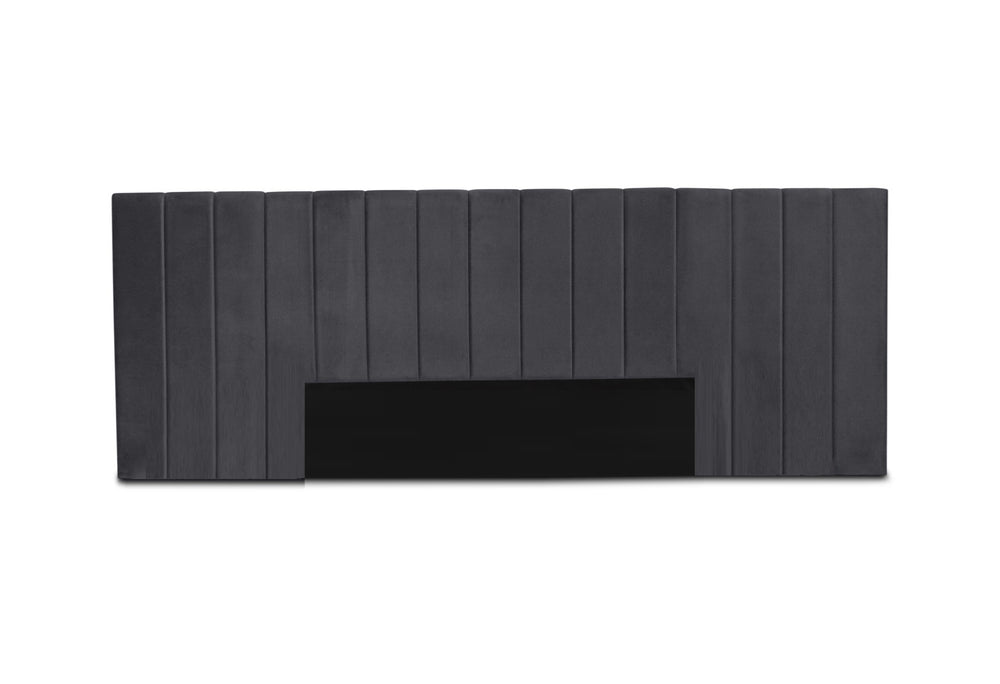 Extended Headboard (Super King, King, Queen) - Mayfair Charcoal Velvet